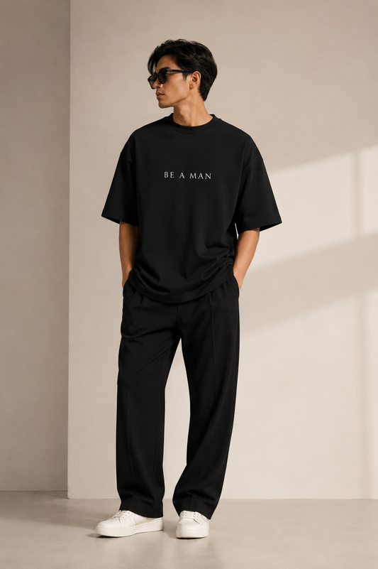BE A MAN. — Terry Oversized T-Shirt