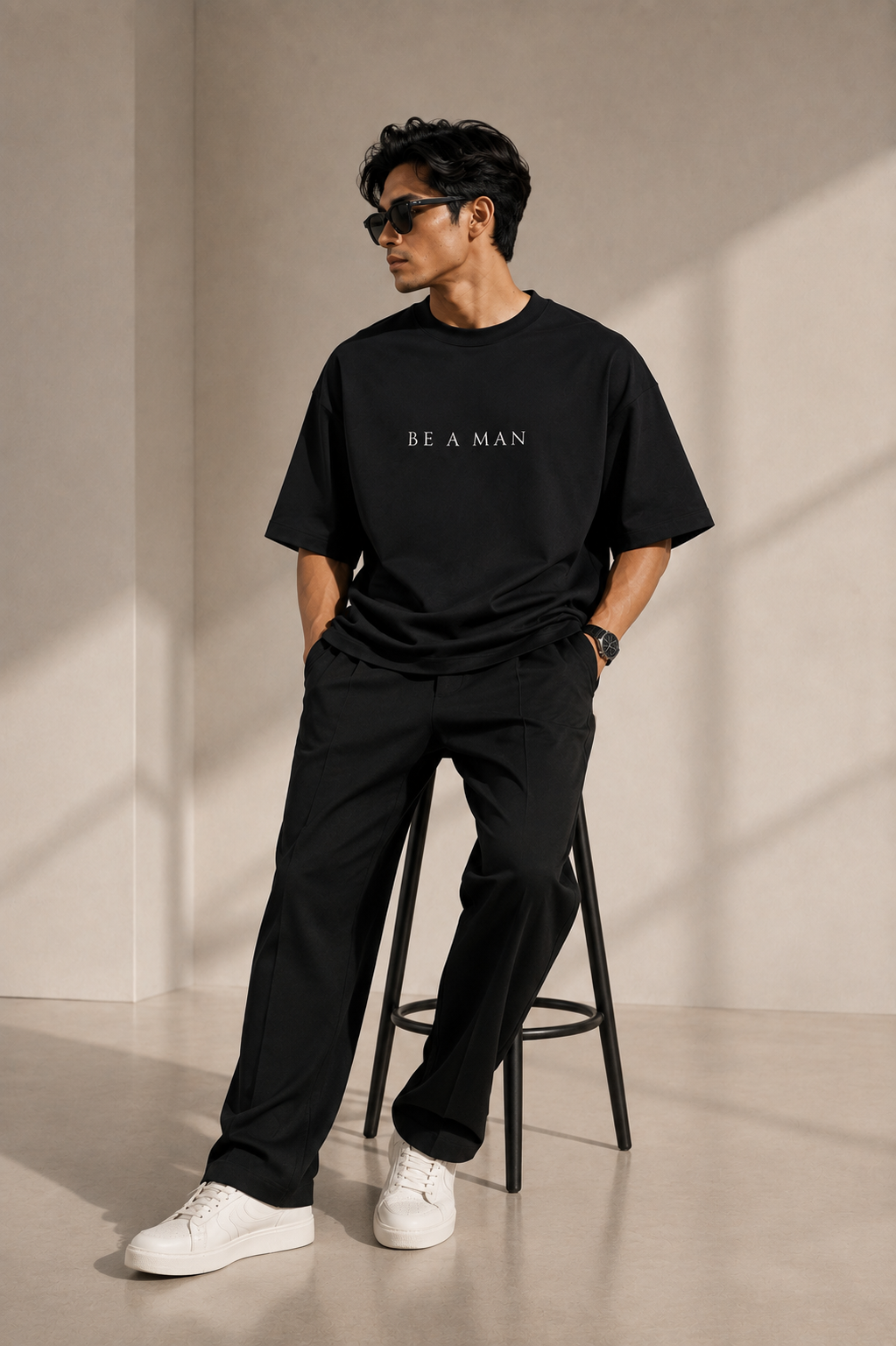 BE A MAN. — Terry Oversized T-Shirt