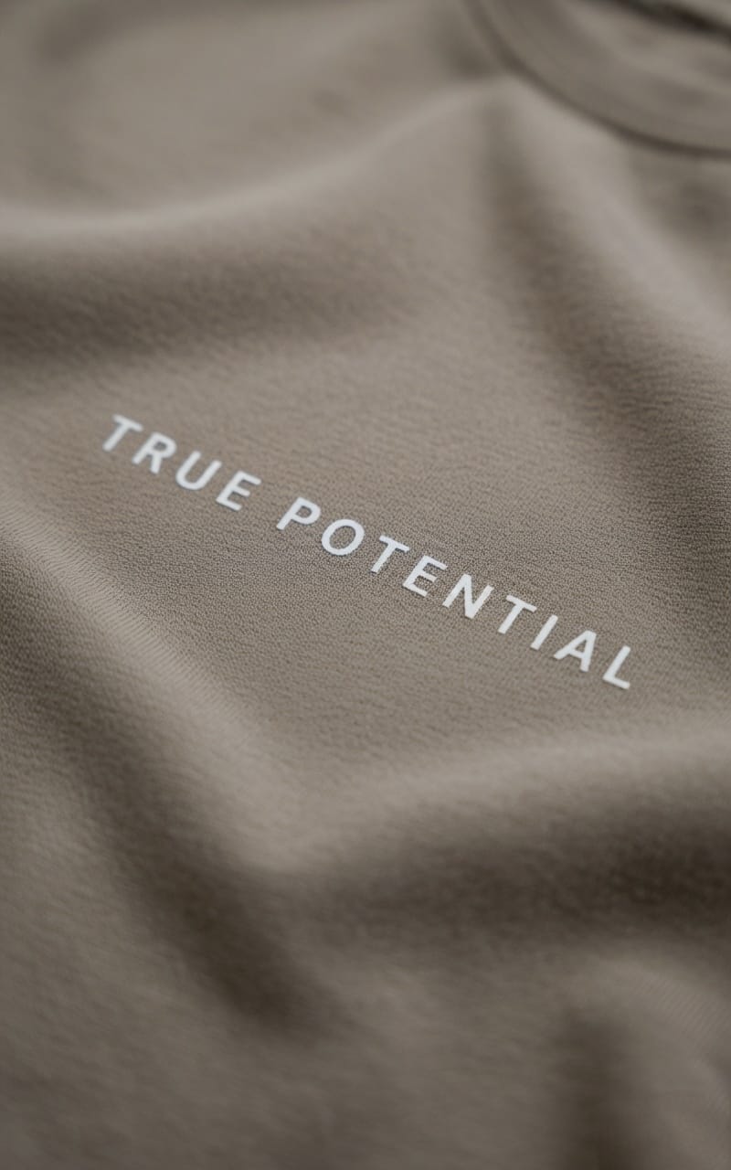 TRUE POTENTIAL | 100% Premium Supima Cotton Oversized Black T-Shirt | Larzaa Lifestyle