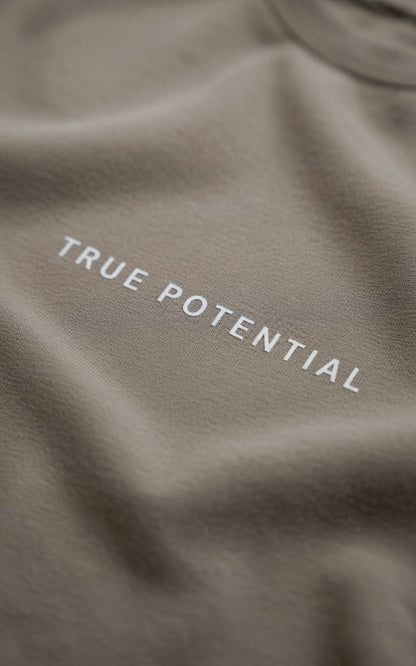 TRUE POTENTIAL | 100% Premium Supima Cotton Oversized Black T-Shirt | Larzaa Lifestyle