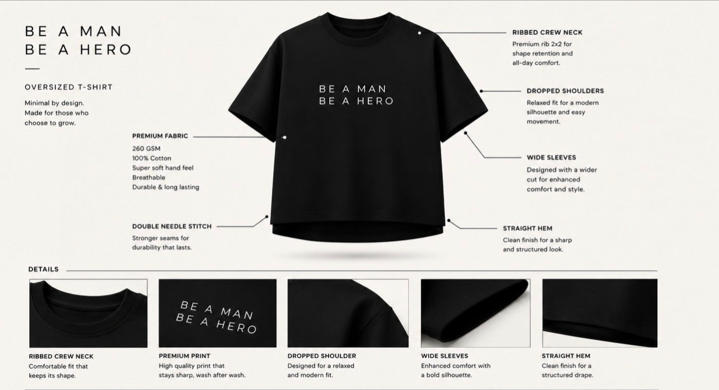 BE A MAN. BE A HERO. — Unisex Stretch T-Shirt