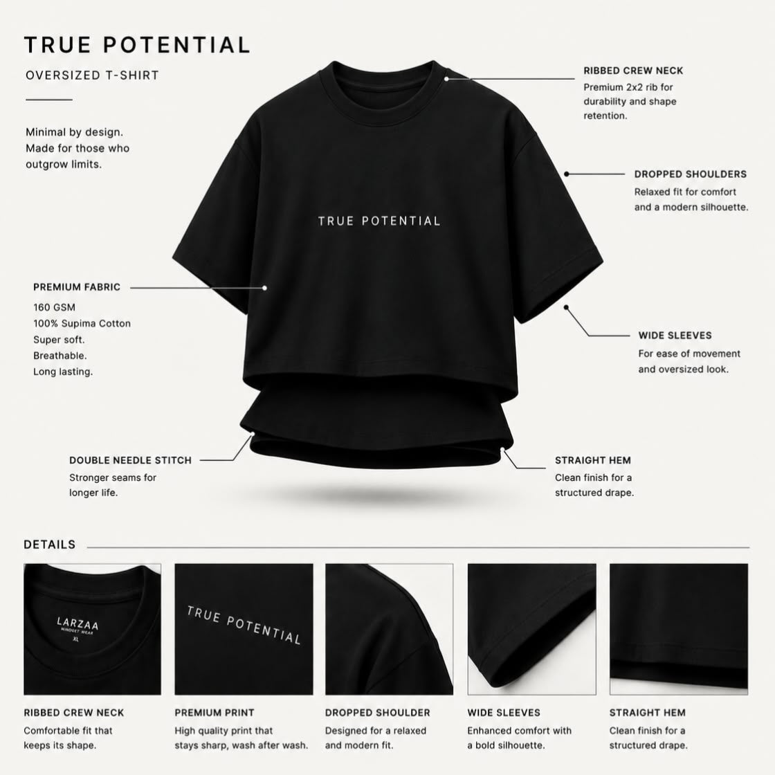 TRUE POTENTIAL — Oversized T-Shirt